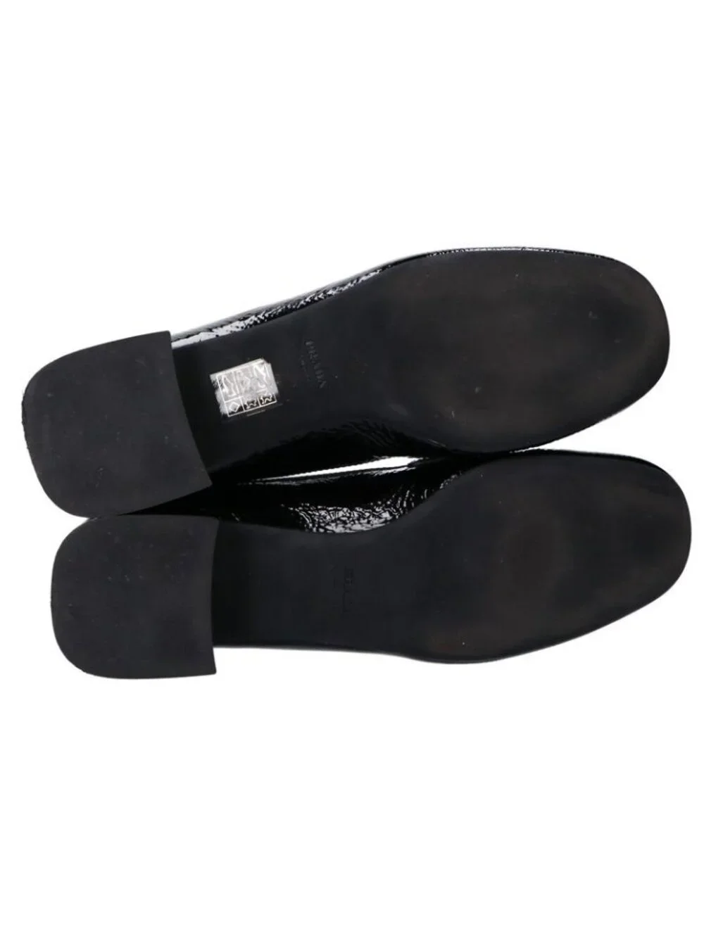 Prada Black Triangle Logo Patent Loafer 39.5 - Picture 7 of 9